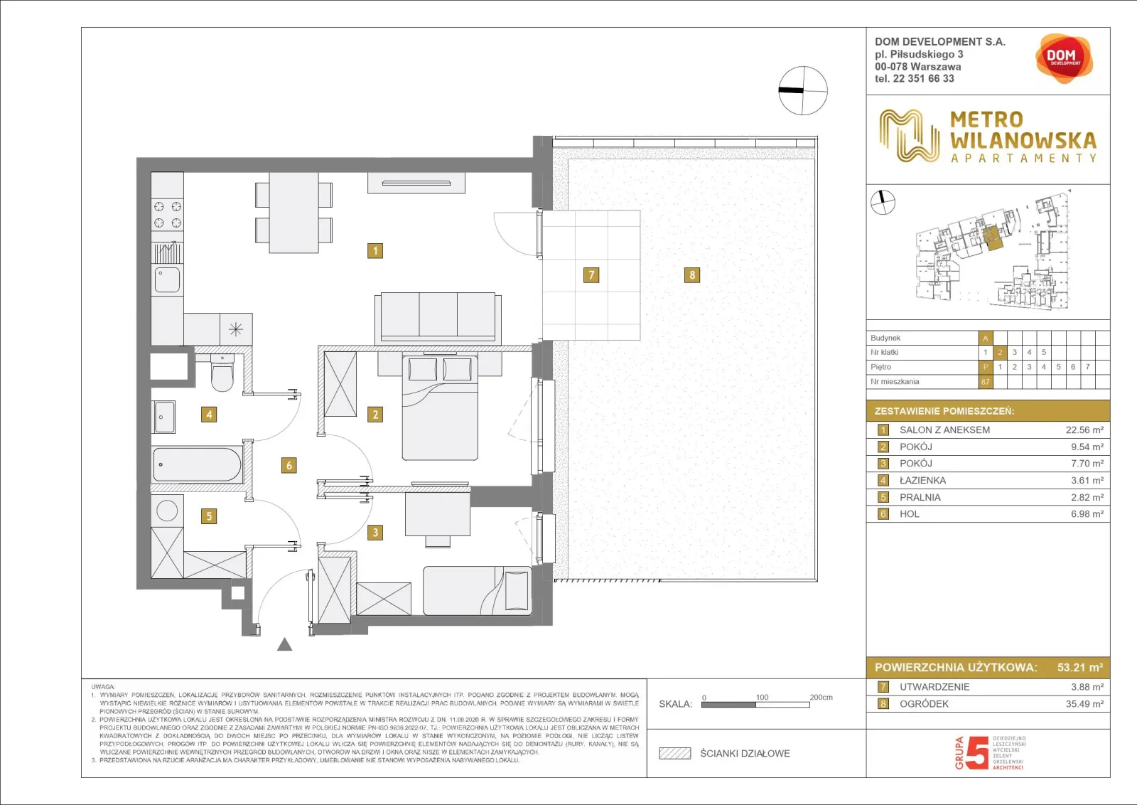 Floor plan: Apartment no. A87