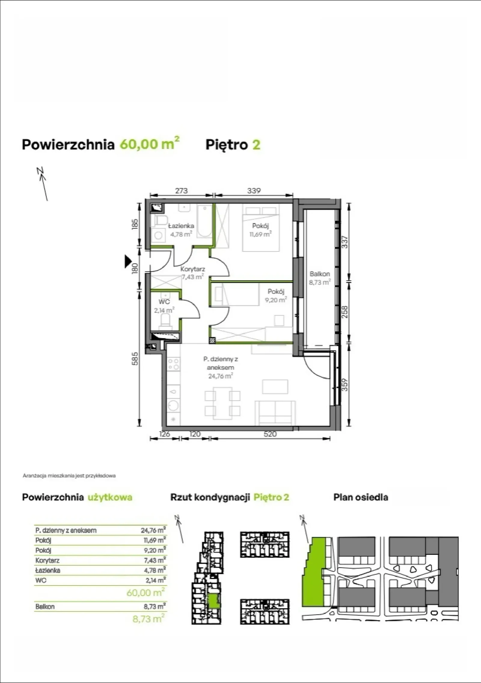 Floor plan: Apartment no. A1/02/25