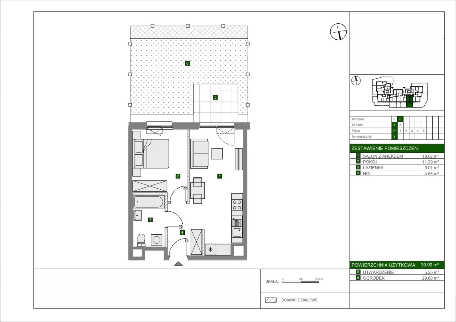 Floor plan: Apartment no. F3