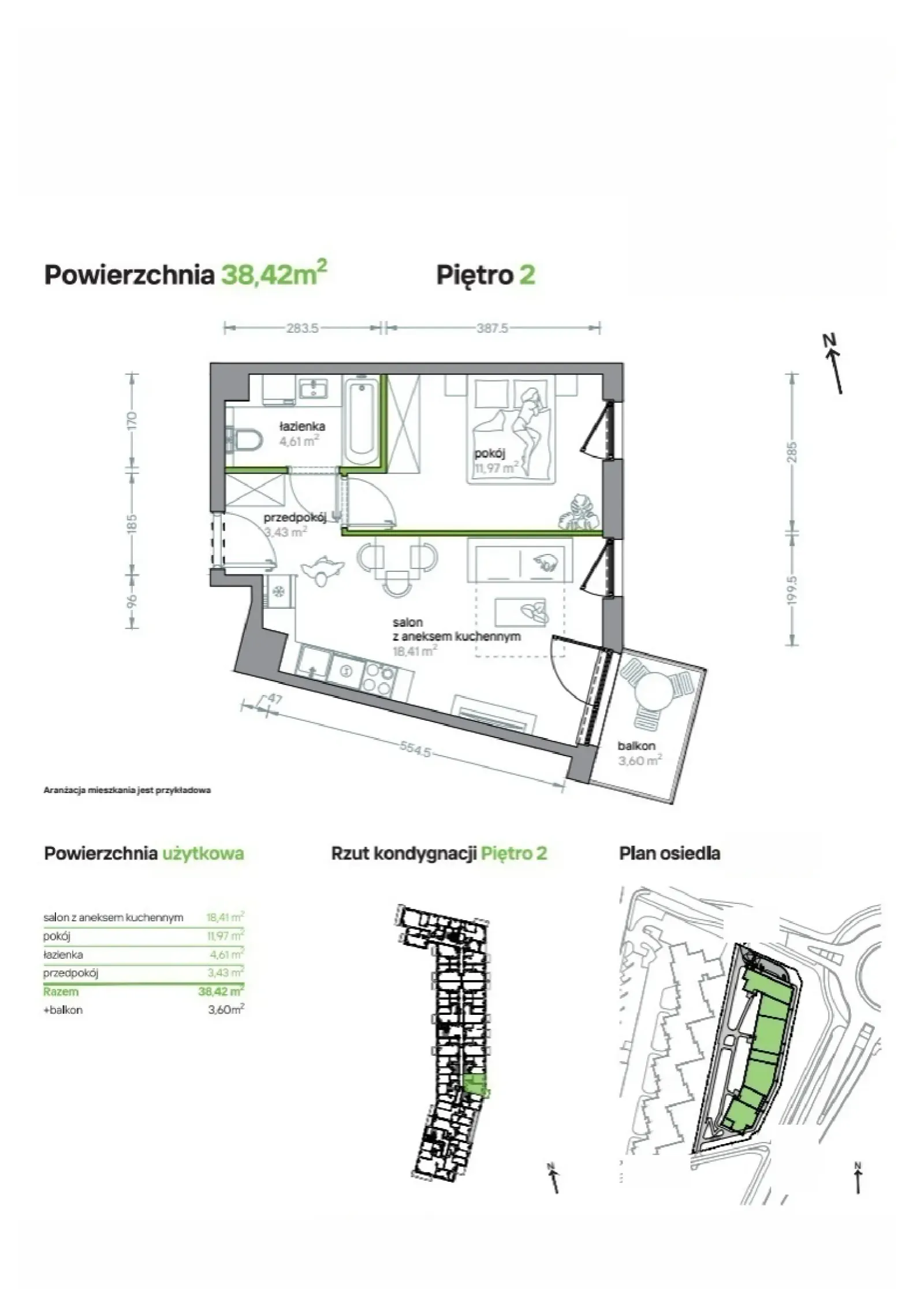 Floor plan: Apartment no. A/KL2/2/08